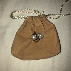 Dual Pearl Flower Wrap Ring